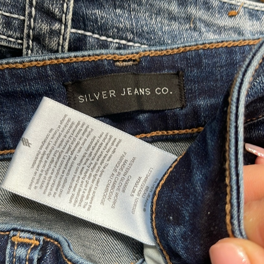 Silver stretch straight leg